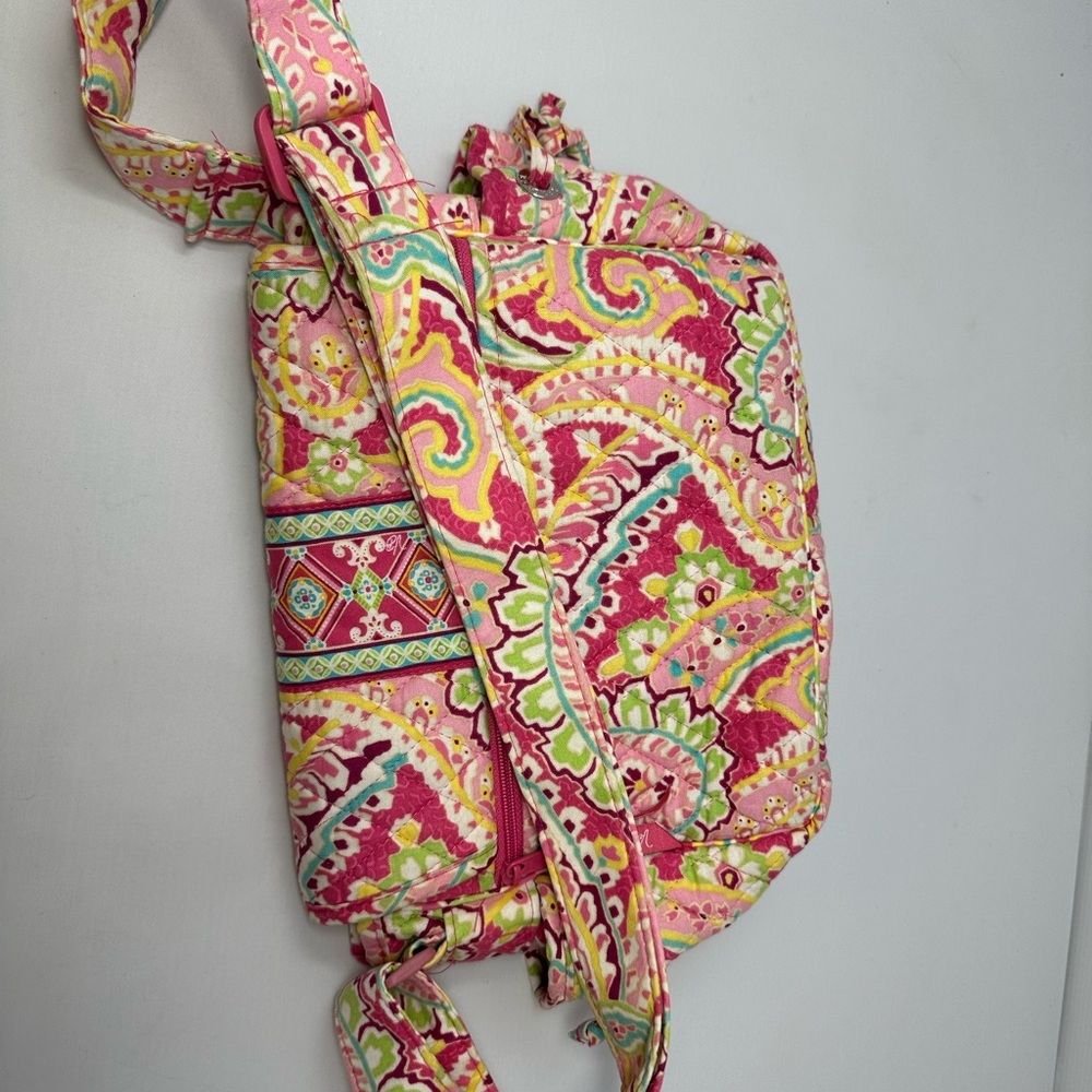 Vera Bradley Flap Over side pocket shoulder bag capri lemon print - Picture 8 of 13